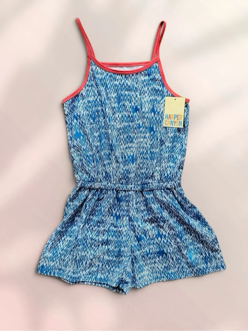 Harper Canyon Blue Romper Size 8-10 NWT